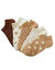 Korte sneakersokken met fantasiestippen - set van 5 paar (ecru / beige)