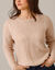 Pull torsad&eacute;, maille anglaise (beige chin&eacute;)
