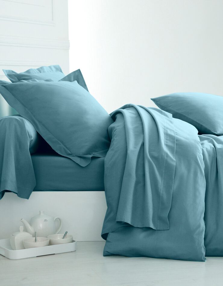 Linge de lit uni coton (cèdre)