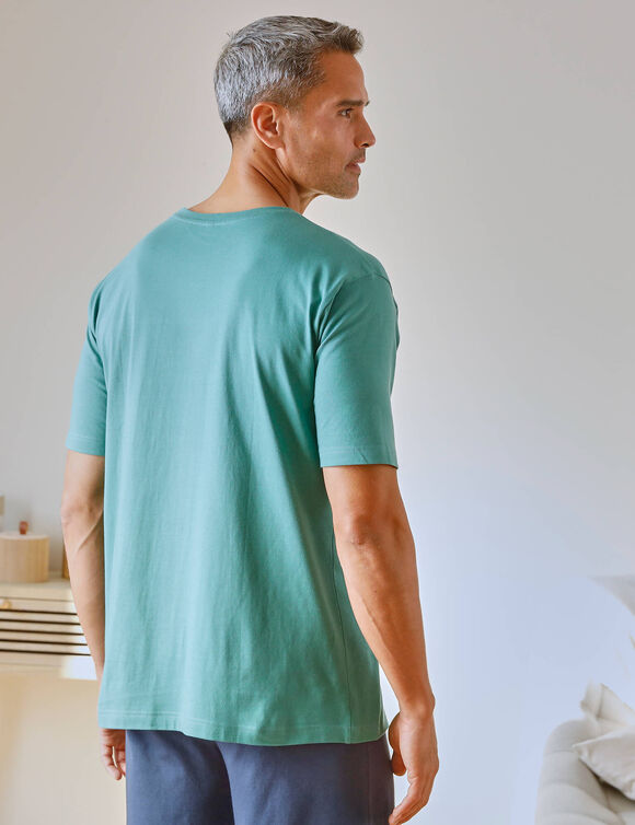 T-shirt pyjama manches courtes vert (vert)