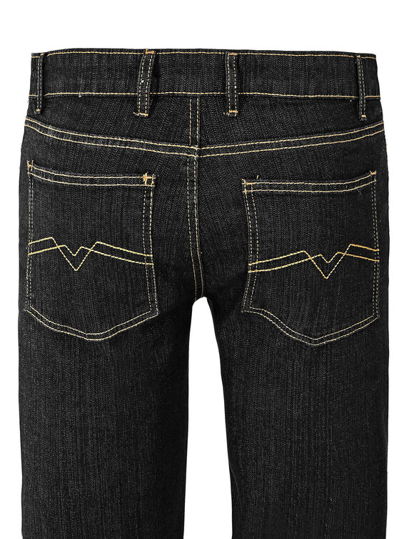 Jean droit ceinture arrondie sous le ventre - L28 (black)