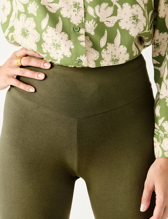 Legging taille haute, ventre plat (kaki)