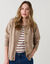 Vest met knopen, van gerecycled polyester** (chin&eacute; grijsbeige)