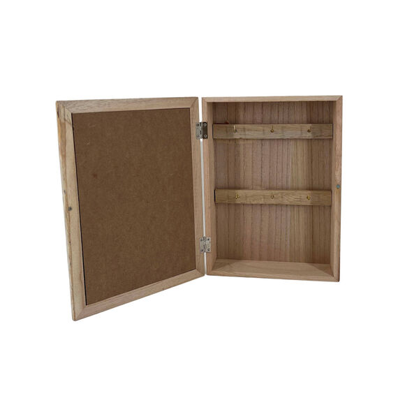 Boîte à clés en rotin et bois (naturel)