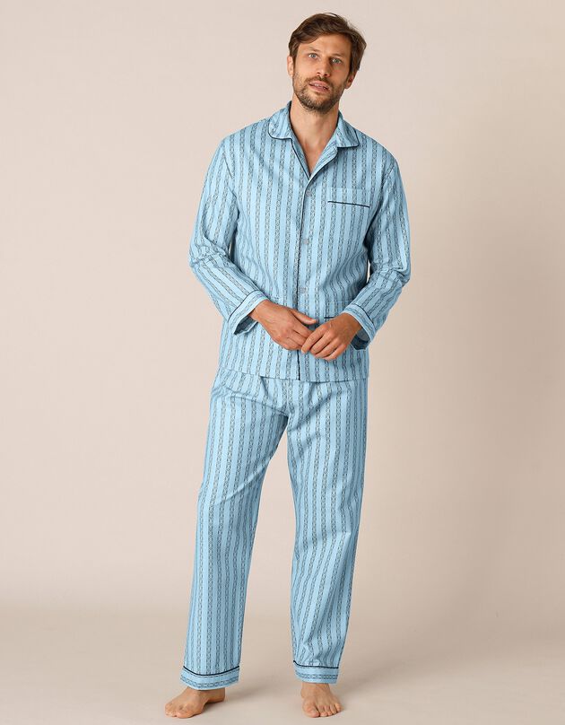 Pyjama - katoenflanel (blauw)