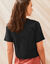 Vest met knoopsluiting en korte mouwen (zwart)