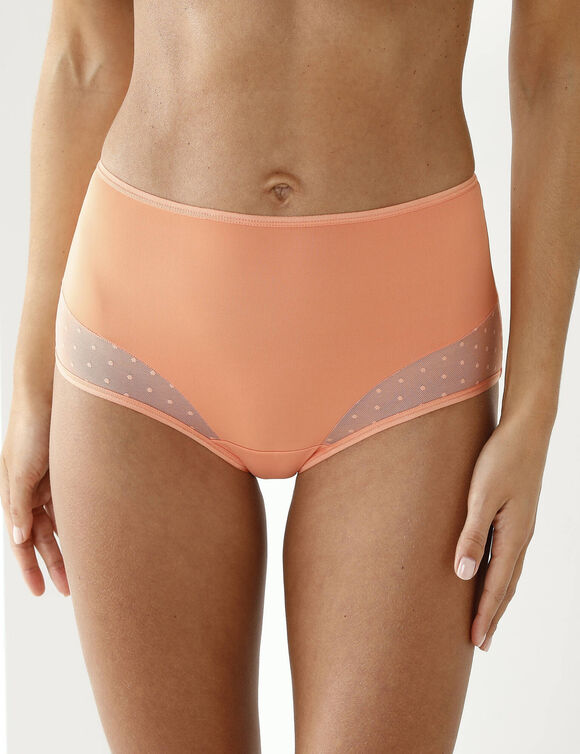 Slip met hoge taille in microvezel - Set van 2 (abrikoos)