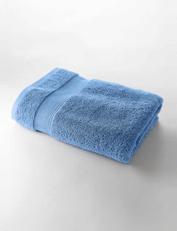 Collection serviettes de bain unies 540g/m2 confort luxe  (bleu jean)