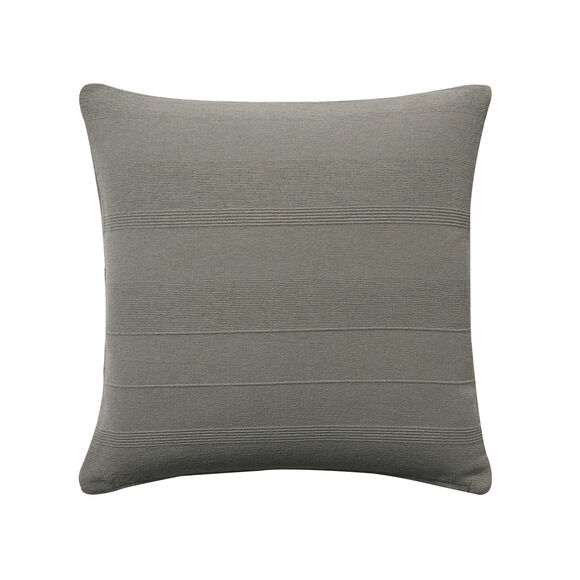 Housse coussin unie coton tissage artisanal - lot de 2 (gris perle)