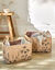 Panier en jute imprimé - lot de 2 (ficelle)