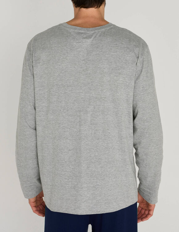 T-shirt met lange mouwen en gestreepte strepen (chin&eacute; grijs)