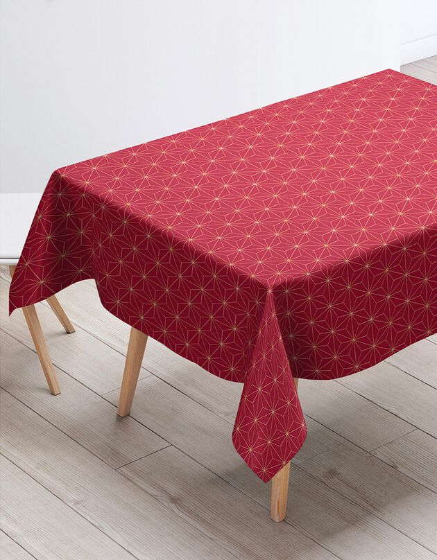 Nappe motifs géométriques métallisés (bordeaux)