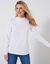 T-shirt met opstaande hals en lange mouwen (wit)