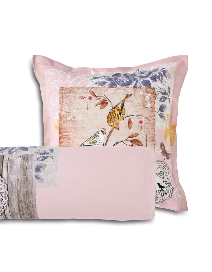 Linge de lit Agathe imprimé - flanelle (rose)
