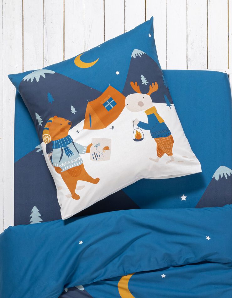 Linge de lit enfant imprimé Rando - coton  (blanc)