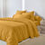 Linge de lit uni - coton lav&eacute; 57 fils/cm&sup2; (miel)