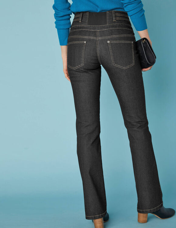 Jean bootcut taille haute - grande stature (black)