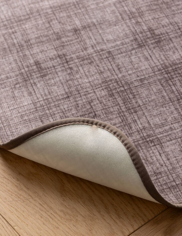 Salonbeschermer in slipvrij velours (taupe)