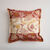 Coussin carr&eacute; imprim&eacute; indien (bois de rose)