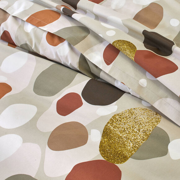 Bedlinnen Bulles, in bedrukt katoen (beige)