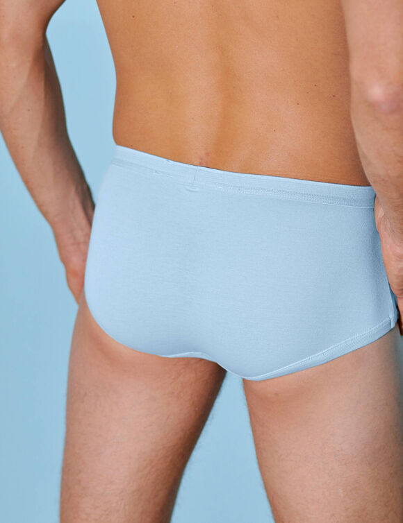 Slip ouvert taille haute - lot de 2 (ciel)