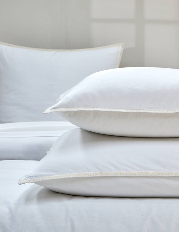 Linge de lit uni coton lavé (écru)
