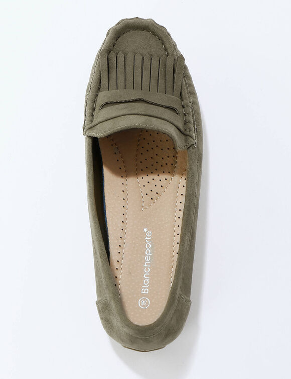 Mocassins souples textile microfibre (kaki)