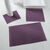 Badmatje van badstof met chevron-patroon met sierrand (aubergine)