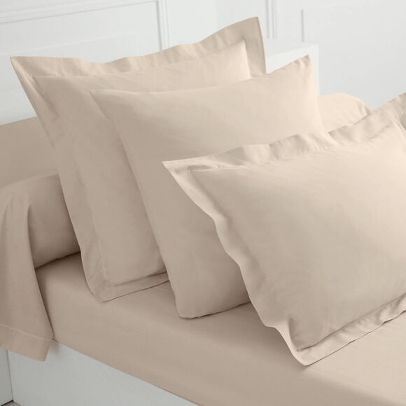 Drap-housse uni jersey bonnets 26 cm (sable)