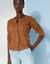 Cardigan met fantasie parelknopen, patenttricot (hazelnootbruin)