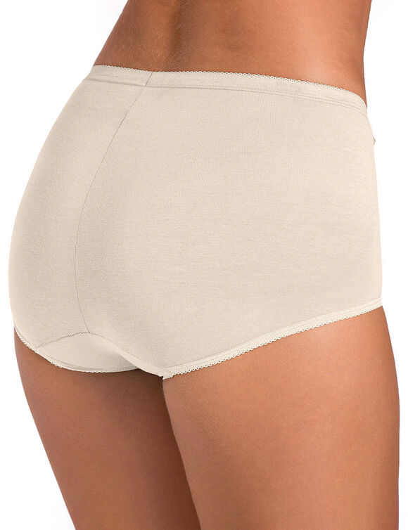 Culotte maxi Basic+, lot de 3 achetées +1 GRATUITE (1) (nude)