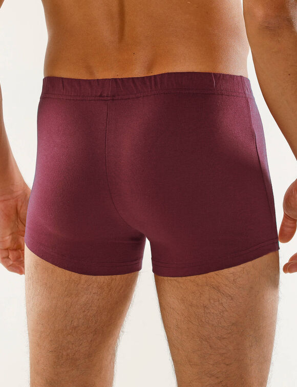 Boxer 100% coton - lot de 4 (vert + rouge + gris)