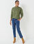 Pull col montant, maille poilue fantaisie (vert tilleul)