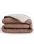 Couette bicolore microfibre 350 g/m² (taupe / beige)