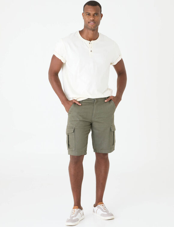 Cargobermuda in ultrastretch keperstof (kaki)