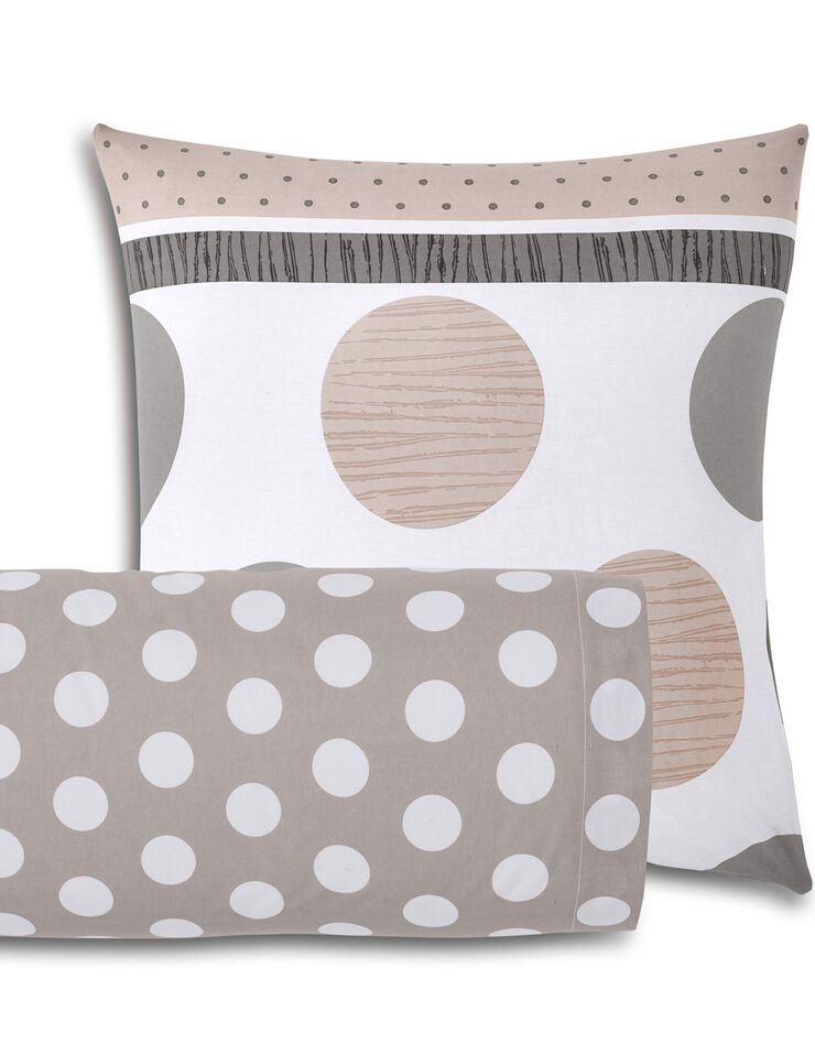 Parure de lit Dossy - coton , taupe Parure de lit Dossy - coton , taupe, hi-res image number 3