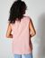 Bloes met ronde hals en knoopsluiting (grijsroze)