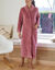 Fleece-kamerjas met sjaalkraag - lengte 120 cm (roze)