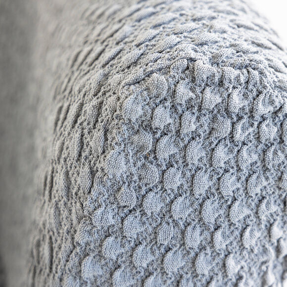Housse gaufrée bi-extensible fauteuil cabriolet (gris)