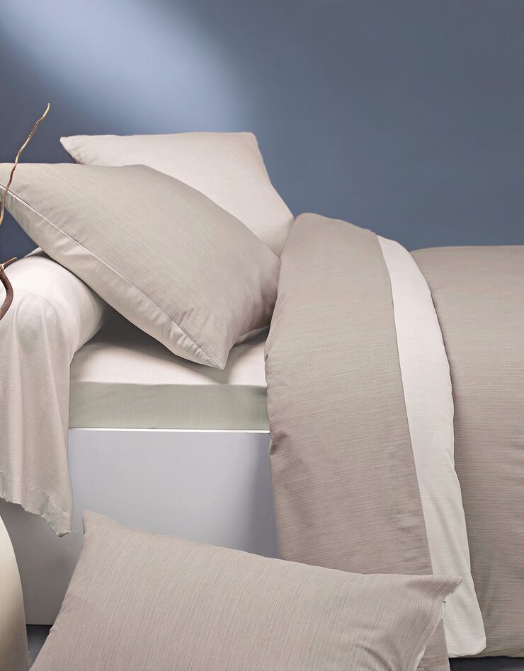 Linge de lit Ecorce viscose coton - coloris lin/crème (lin)