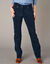 Broek in ribvelours met recht model (marine)
