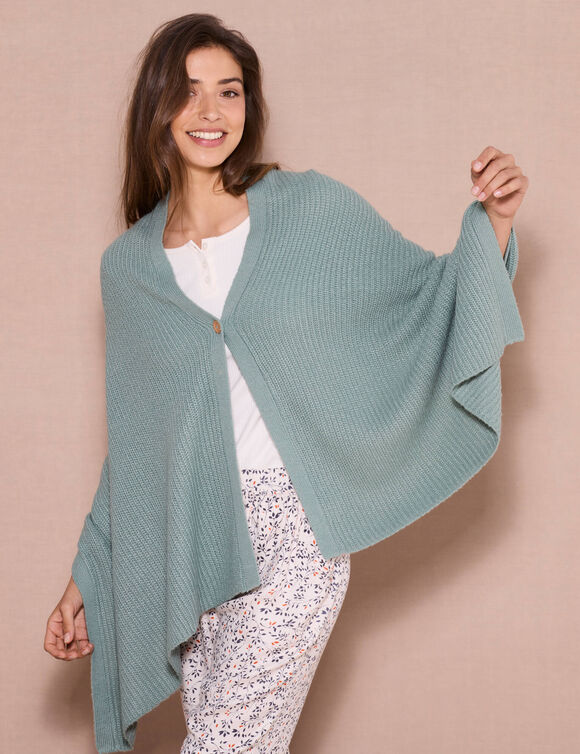 Poncho in tricot (kaki)