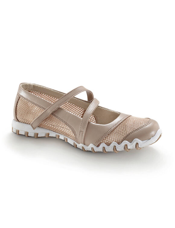 Ultrasoepele sportballerina's met scratchsluiting (taupe)