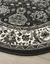 Tapis rond motifs perse (gris anthracite)