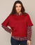 Pull poncho manches coude (bordeaux)