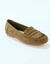 Soepele mocassins in microvezeltextiel (kaki)