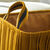 Paniers de rangement en velours pliss&eacute; - lot de 2 (beige/ocre)