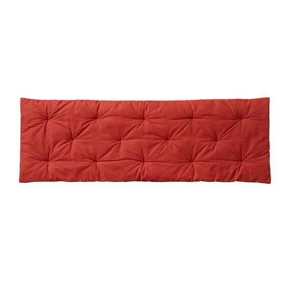 Lang, effen zitkussen voor zitbank (terracotta)