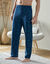 Bedrukte pyjamabroek (blauw)