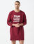 Bigshirt met "Râler c'est mon super pouvoir" print (bordeaux)